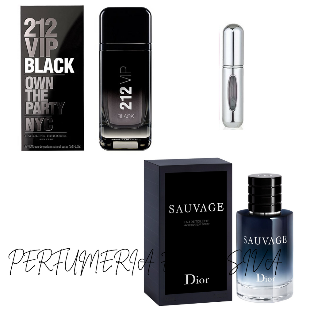 Sauvage+ 212 vip black+ perfumero